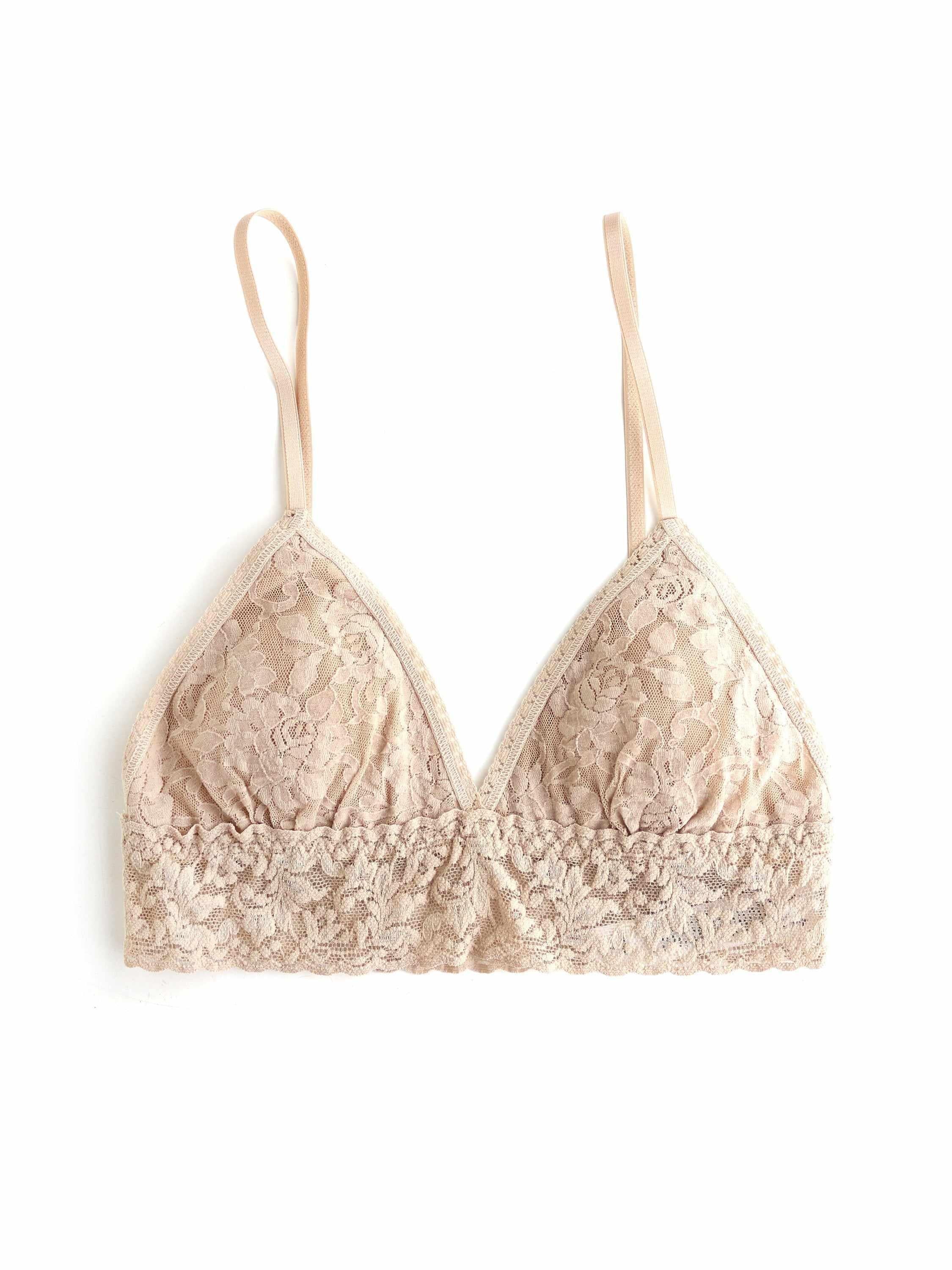 Chai Signature Lace® Padded Triangle Bralette - Flat Lay Front View | Hanky Panky