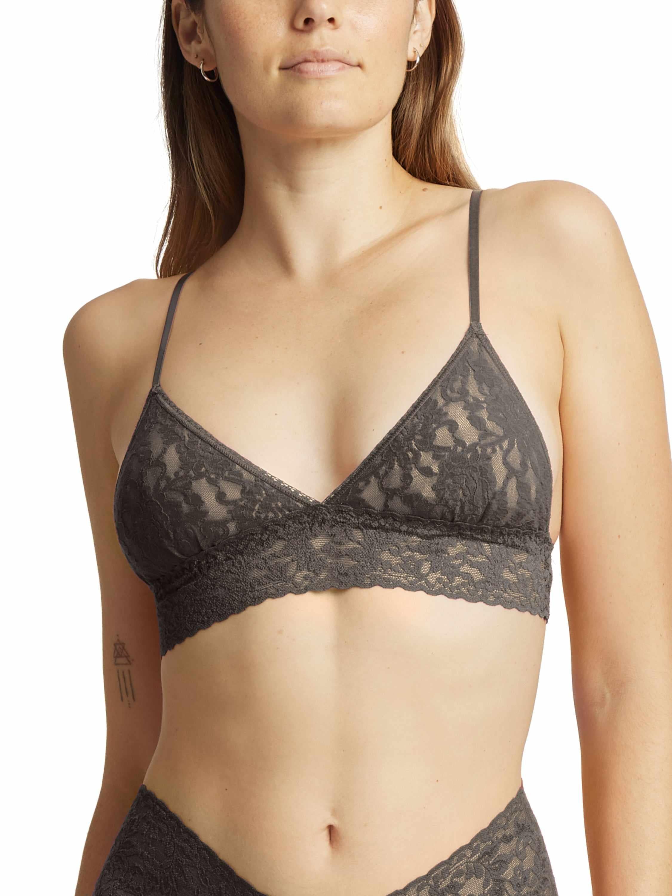 Signature Lace® Padded Triangle Bralette Granite Grey Sale