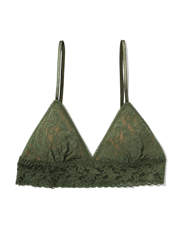 Signature Lace® Padded Triangle Bralette Herb Green Sale