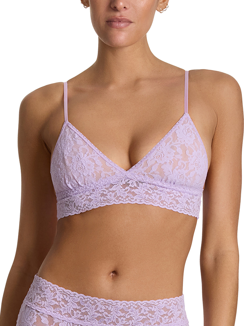 Signature Lace® Padded Triangle Bralette Lavender Fields Purple Sale