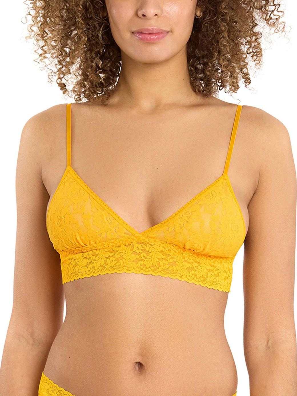 Signature Lace® Padded Triangle Bralette Tuscan Sun Orange Sale