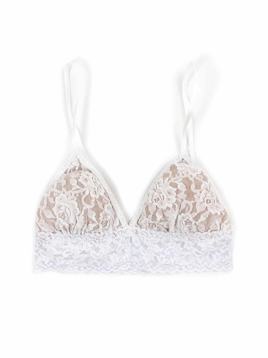 Signature Lace® Padded Triangle Bralette White