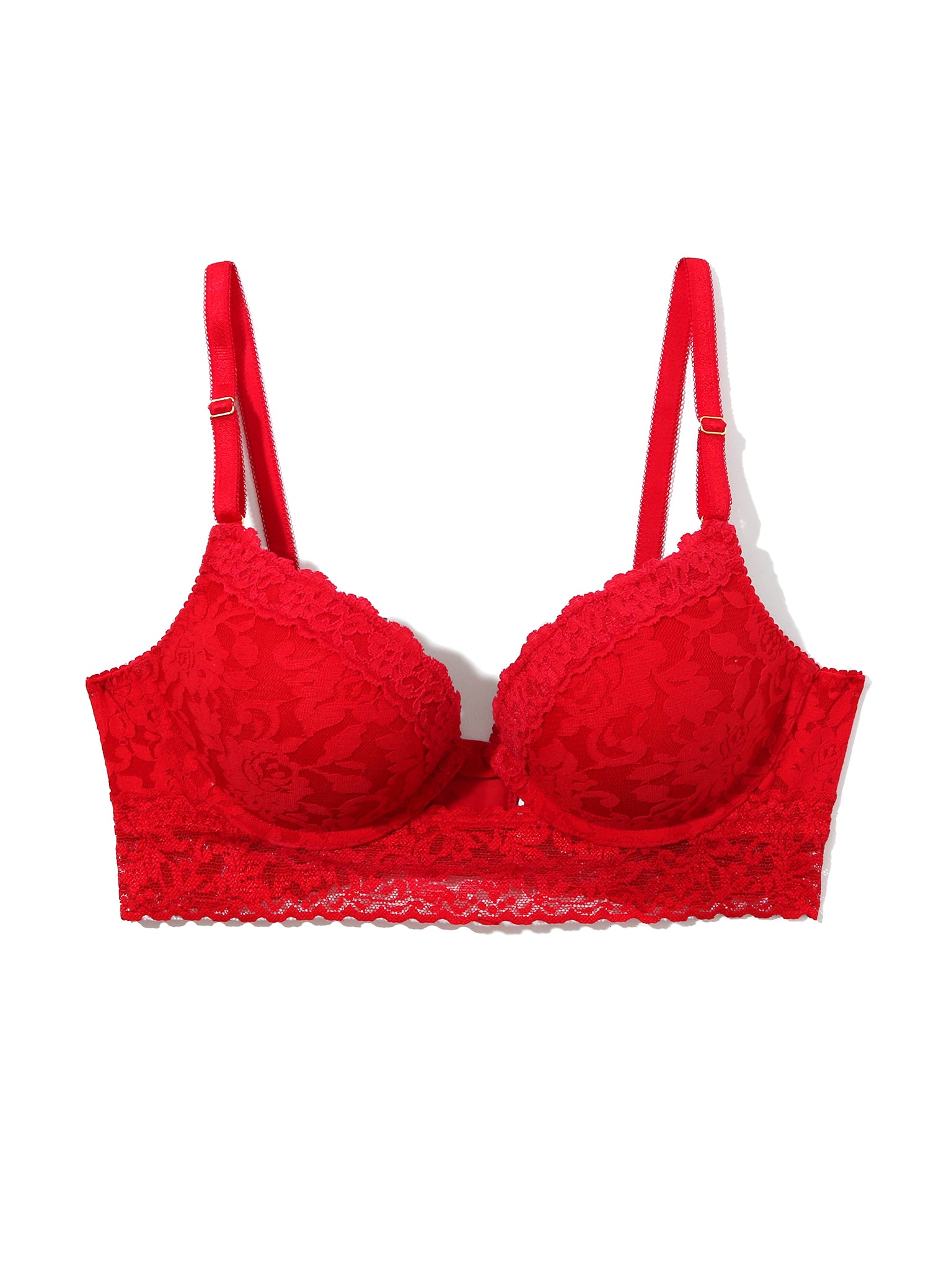 Signature Lace® Plunge Push-Up Bra Red Sale