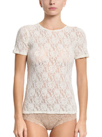 Signature Lace® Short Sleeve Top Marshmallow