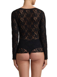 Signature Lace® Square Neck Long Sleeve Top Black