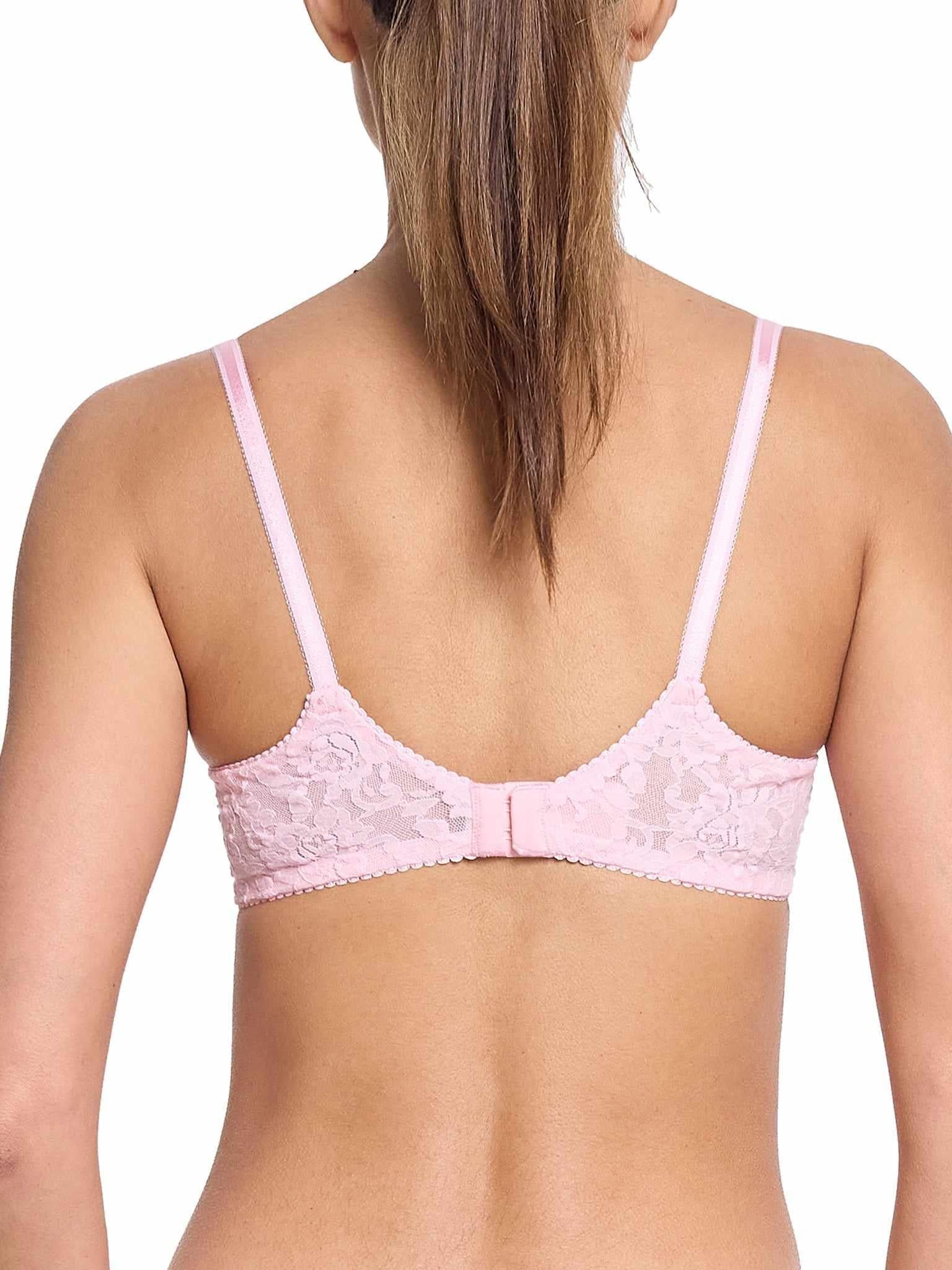 Bliss Pink Signature Lace® T-Shirt Bra - Back View Lace Wing Detail | Hanky Panky