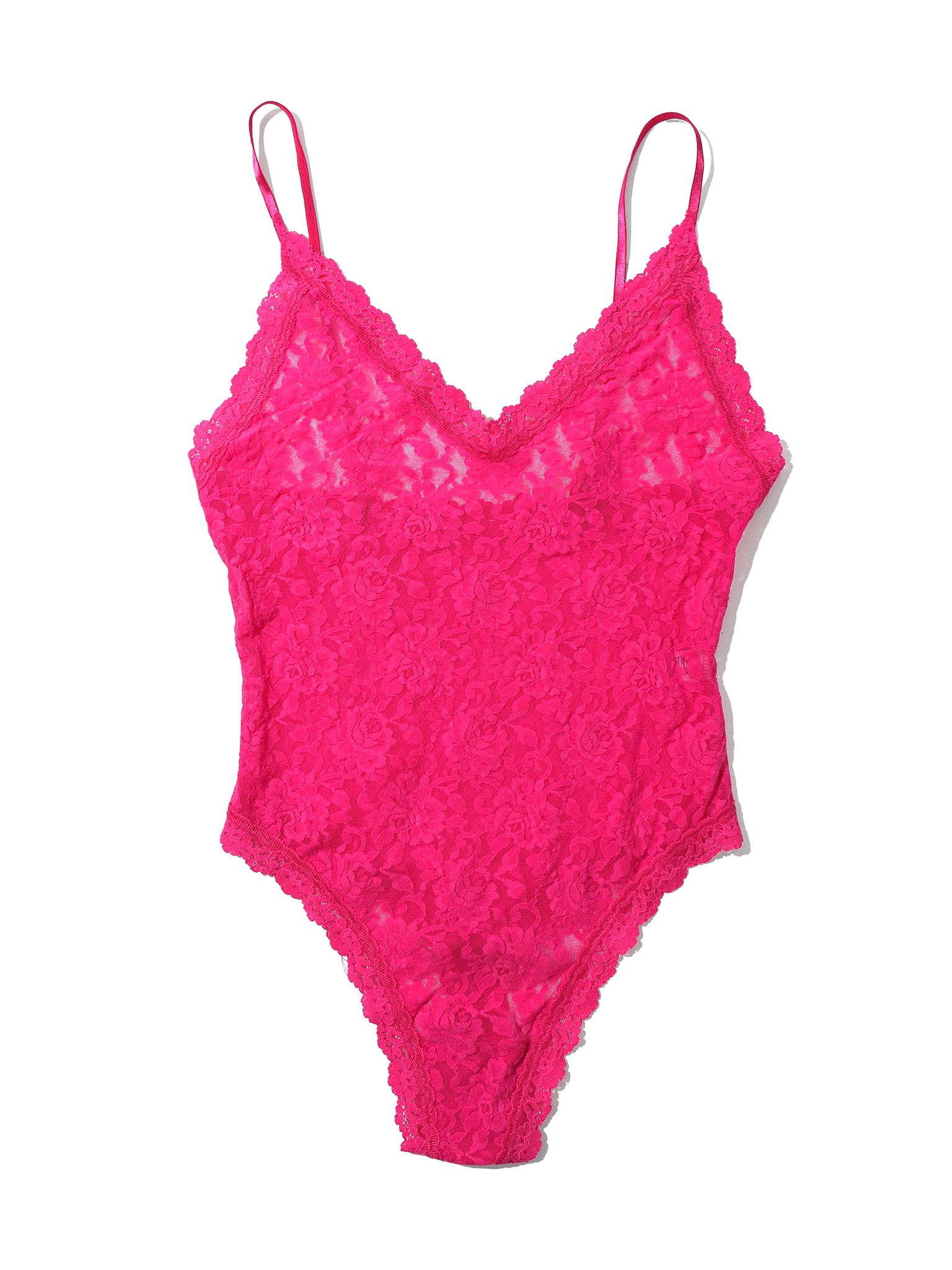 Signature Lace® Thong Back Bodysuit Un-Beet-Able Pink  Black Friday Sale