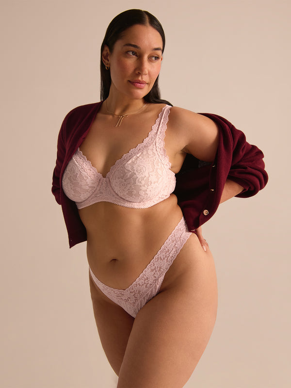 Signature Lace® Unlined Underwire Bra Blushing Rose Pink
