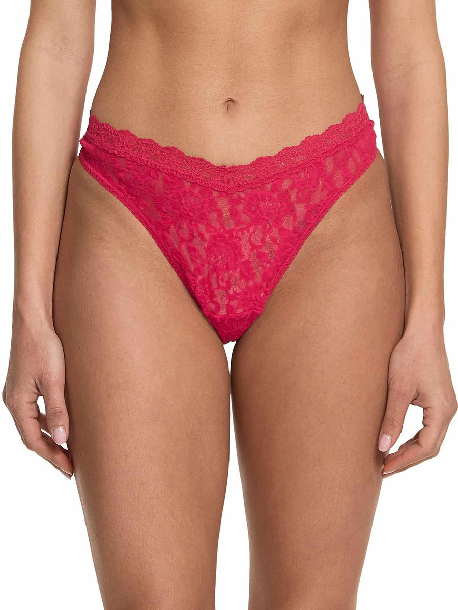 Signature Lace® V-Front High Cut Thong Beet Juice Red Sale