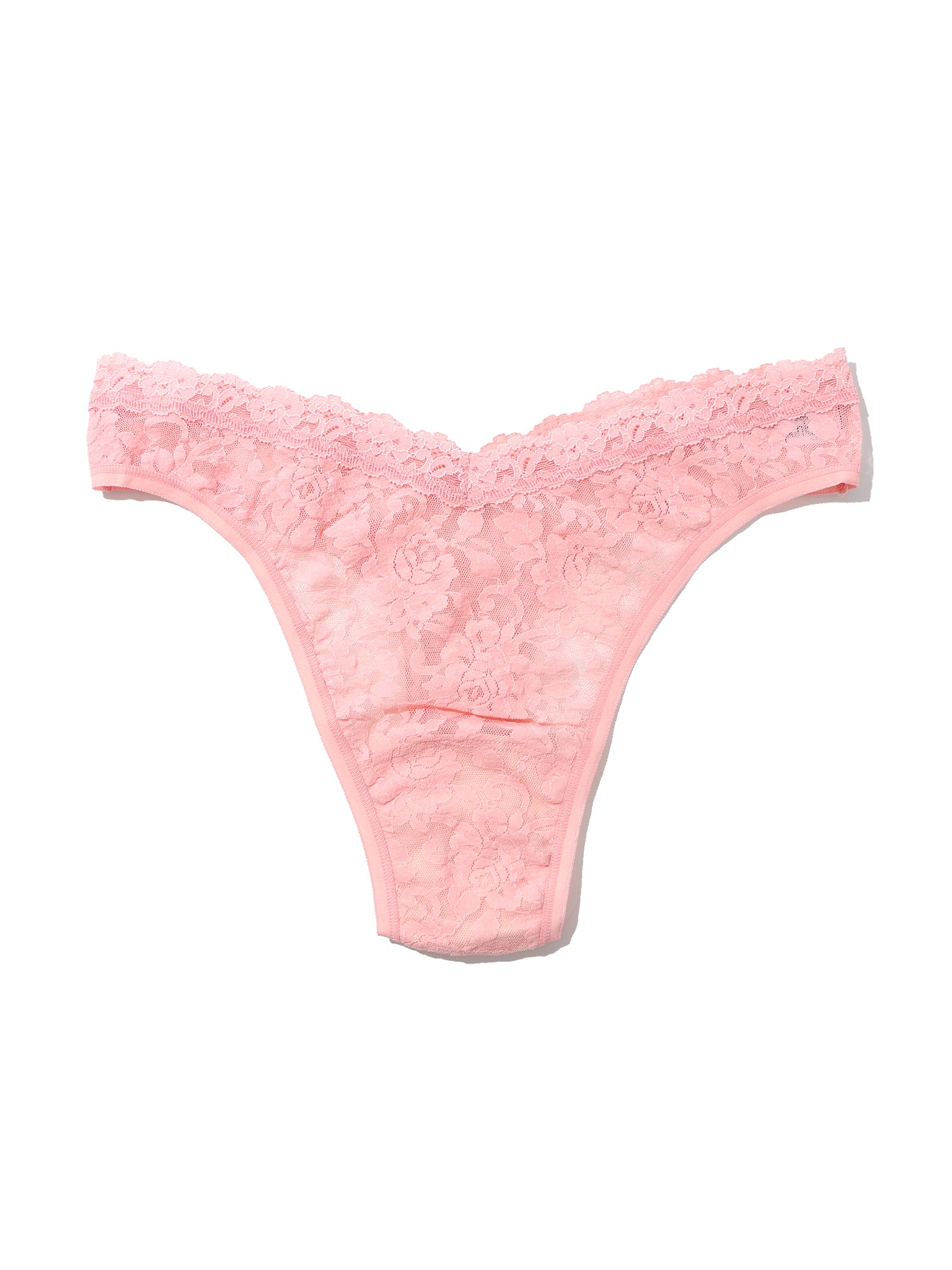 Signature Lace® V-Front High Cut Thong Pretty In Peach Pink Sale