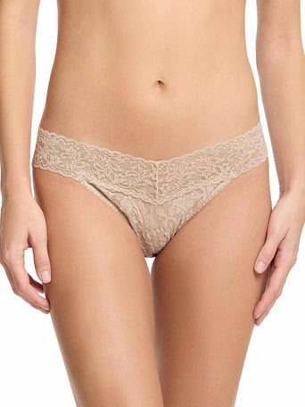 Chai Signature Lace® V-Kini Panty - Front View On Model | Hanky Panky
