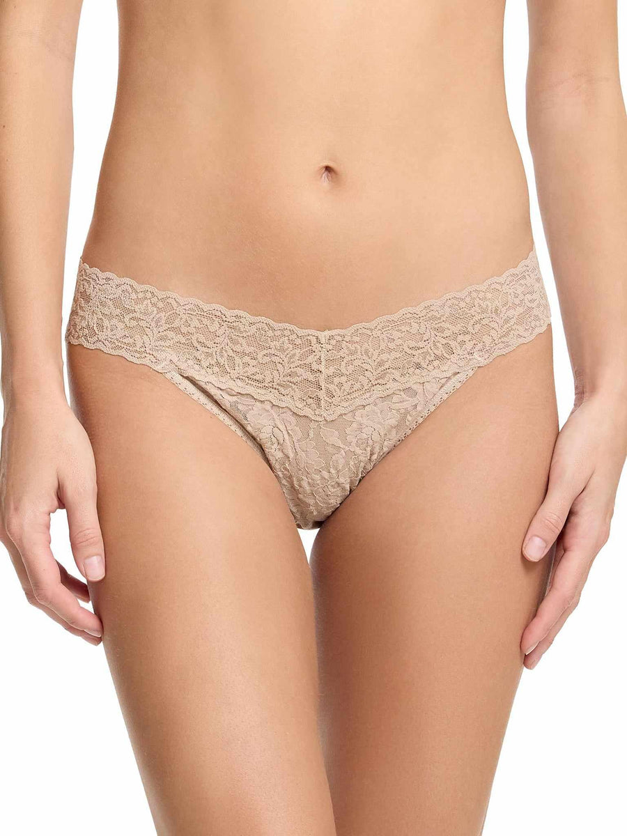 Chai Signature Lace® V-Kini Panty - Front View On Model | Hanky Panky