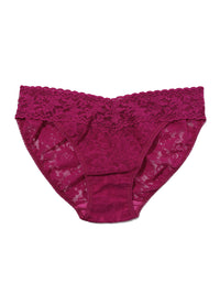 Red lace underwear on a white background