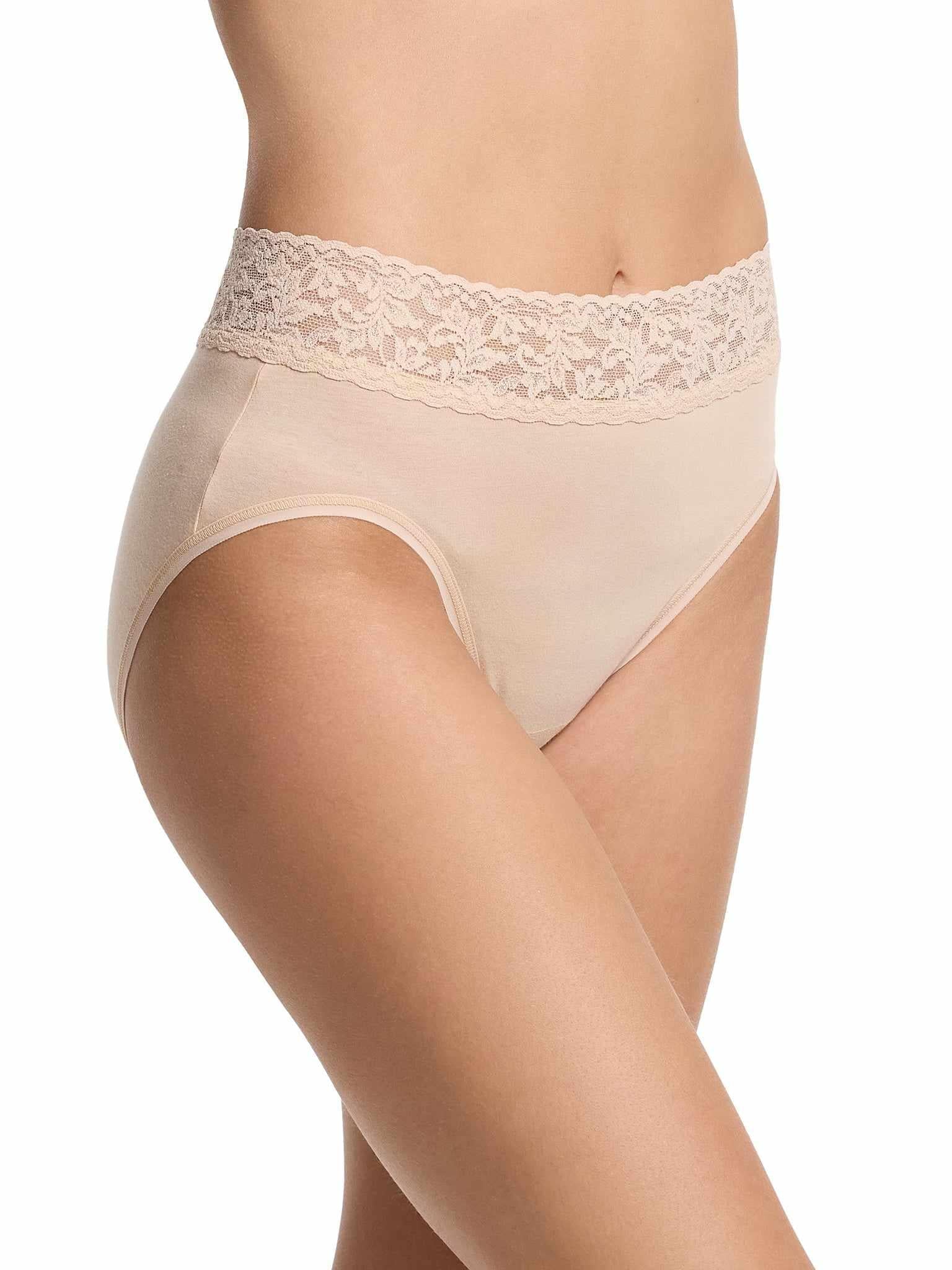 Chai Supima® Cotton French Brief high-cut silhouette on model - Side View | Hanky Panky