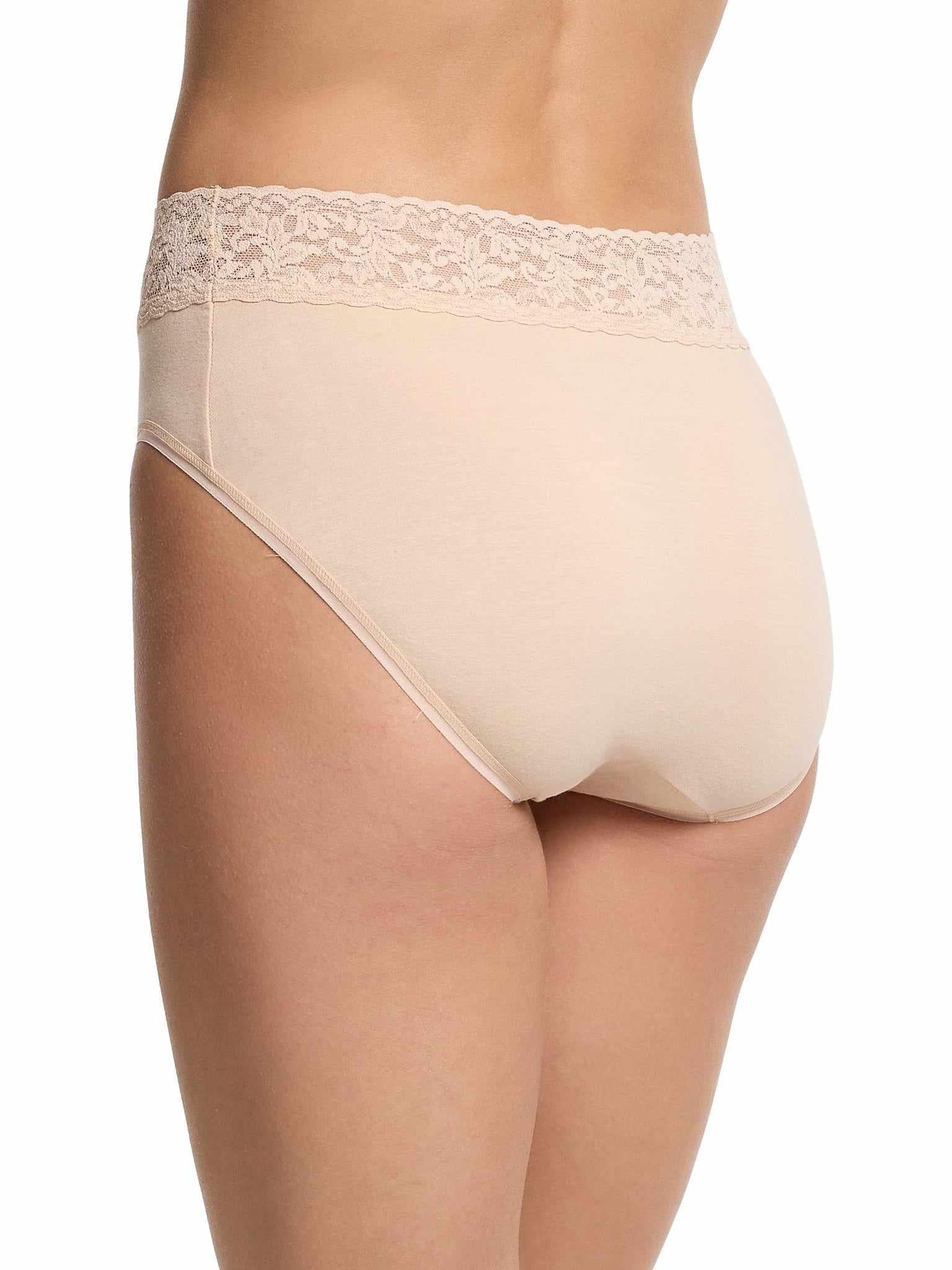 Chai Supima® Cotton French Brief back angle lace trim - Three-Quarter View | Hanky Panky