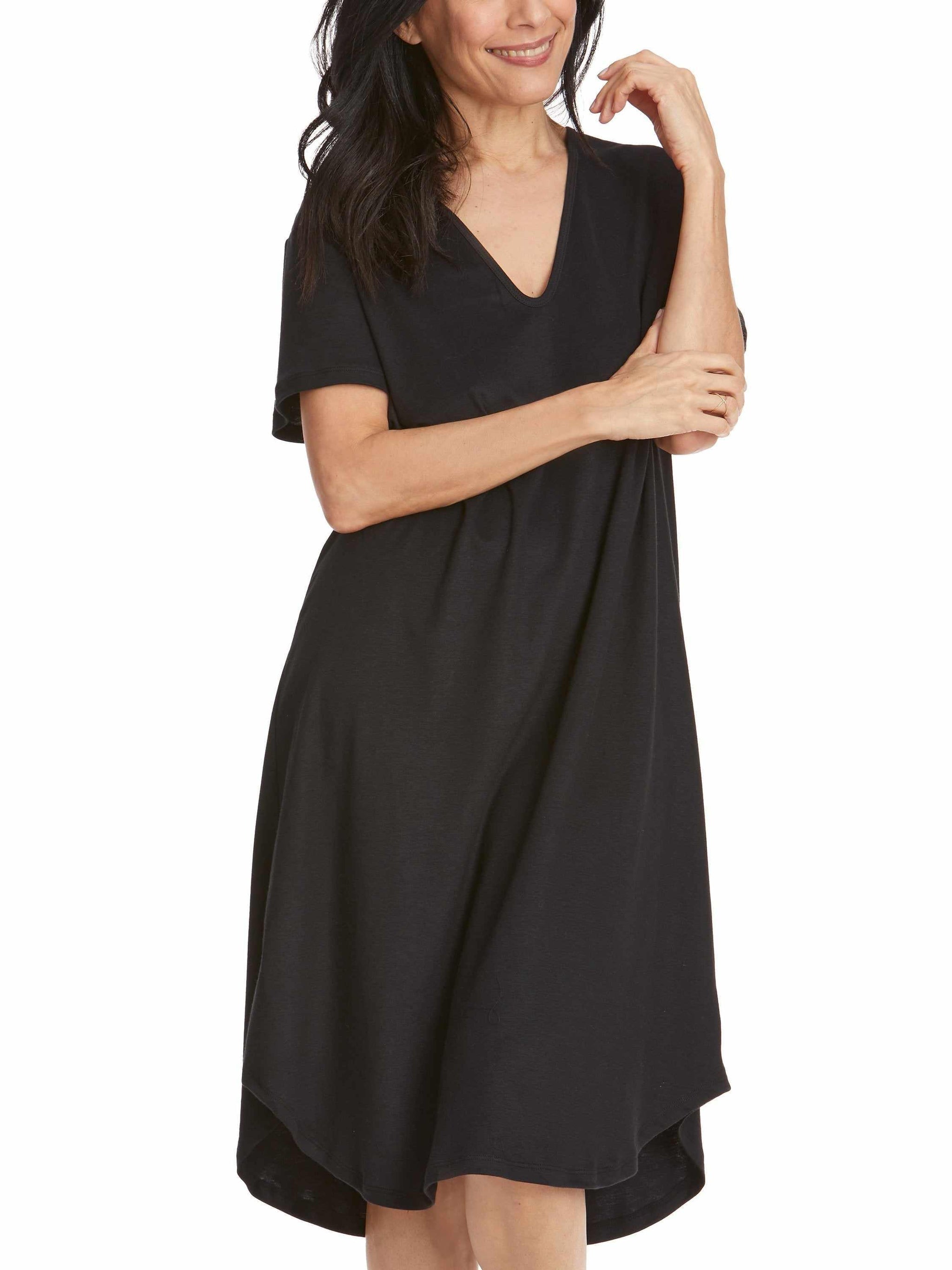 Supima® Cotton Gown Black  Black Friday Sale