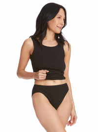 Supima® Cotton High Cut Brief Black Sale