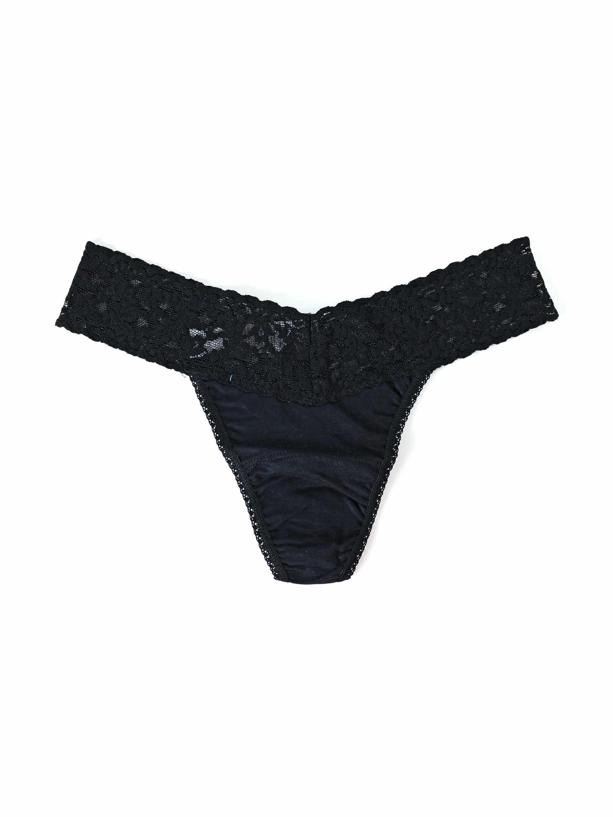 SUPIMA® Cotton Low Rise Thong-BLACK-Hanky Panky