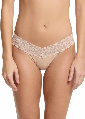 Chai Supima® Cotton Low Rise Thong - Front On-Model View | Hanky Panky