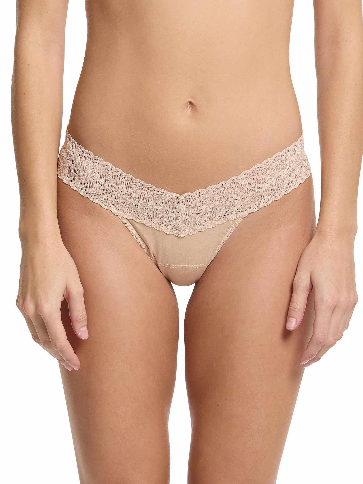 Chai Supima® Cotton Low Rise Thong - Front On-Model View | Hanky Panky