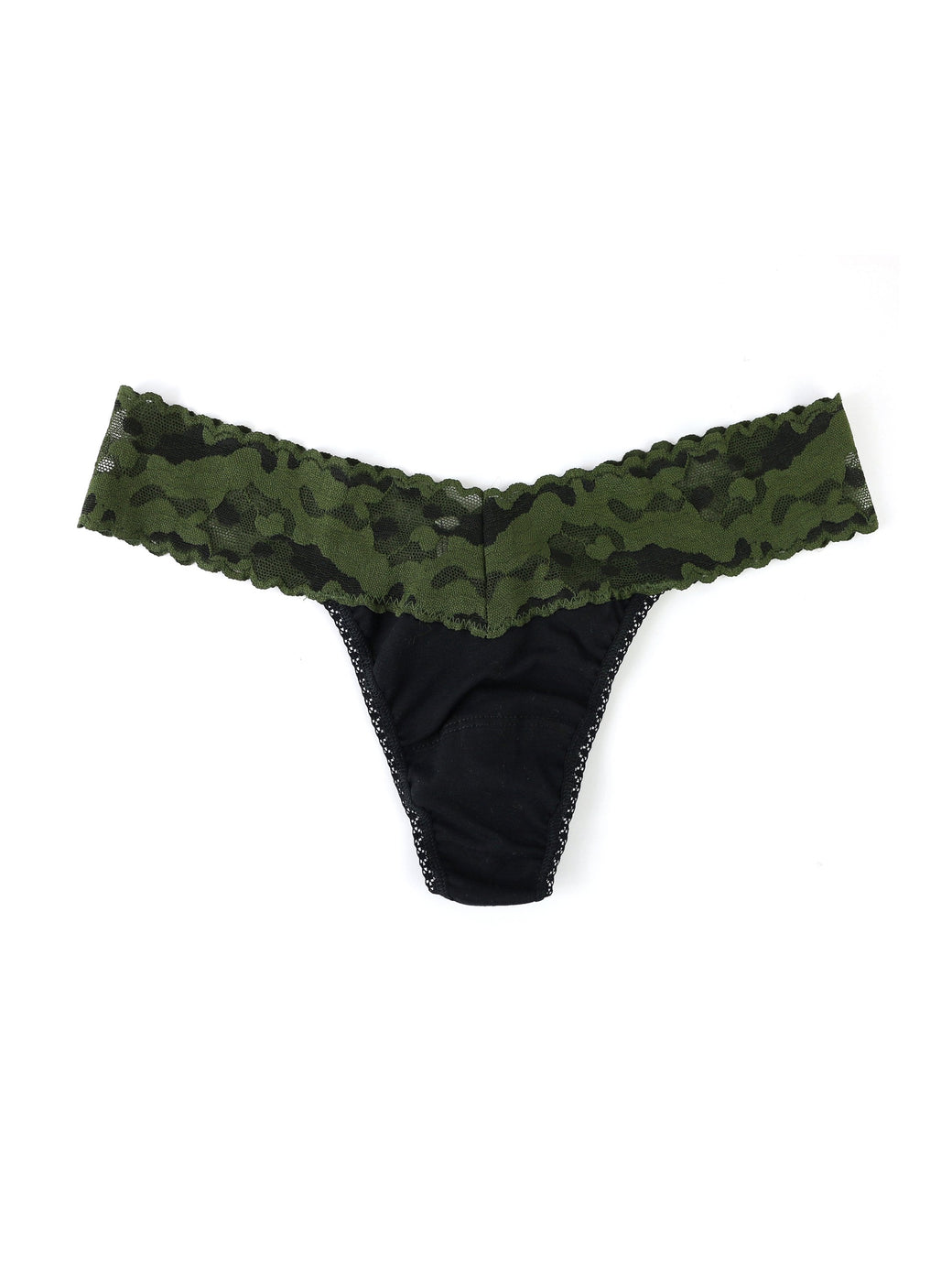 Supima® Cotton Low Rise Thong with Camo Trim Sale