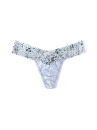 SUPIMA® Cotton Low Rise Thong with Contrast Trim Exclusive-DOVE GREY/MISTY MEADOW-Hanky Panky