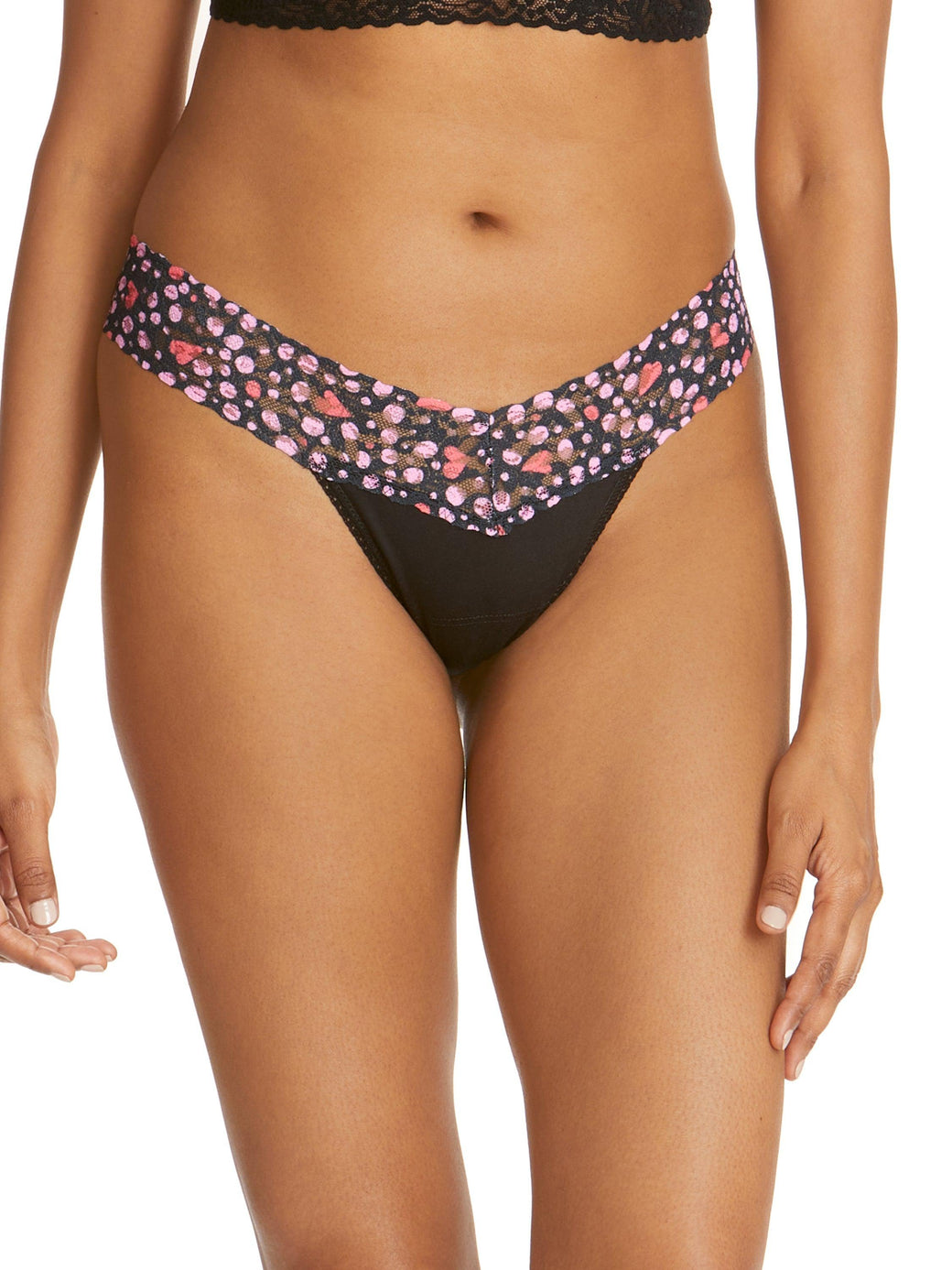 Supima® Cotton Low Rise Thong with Contrast Trim Love Nest Sale