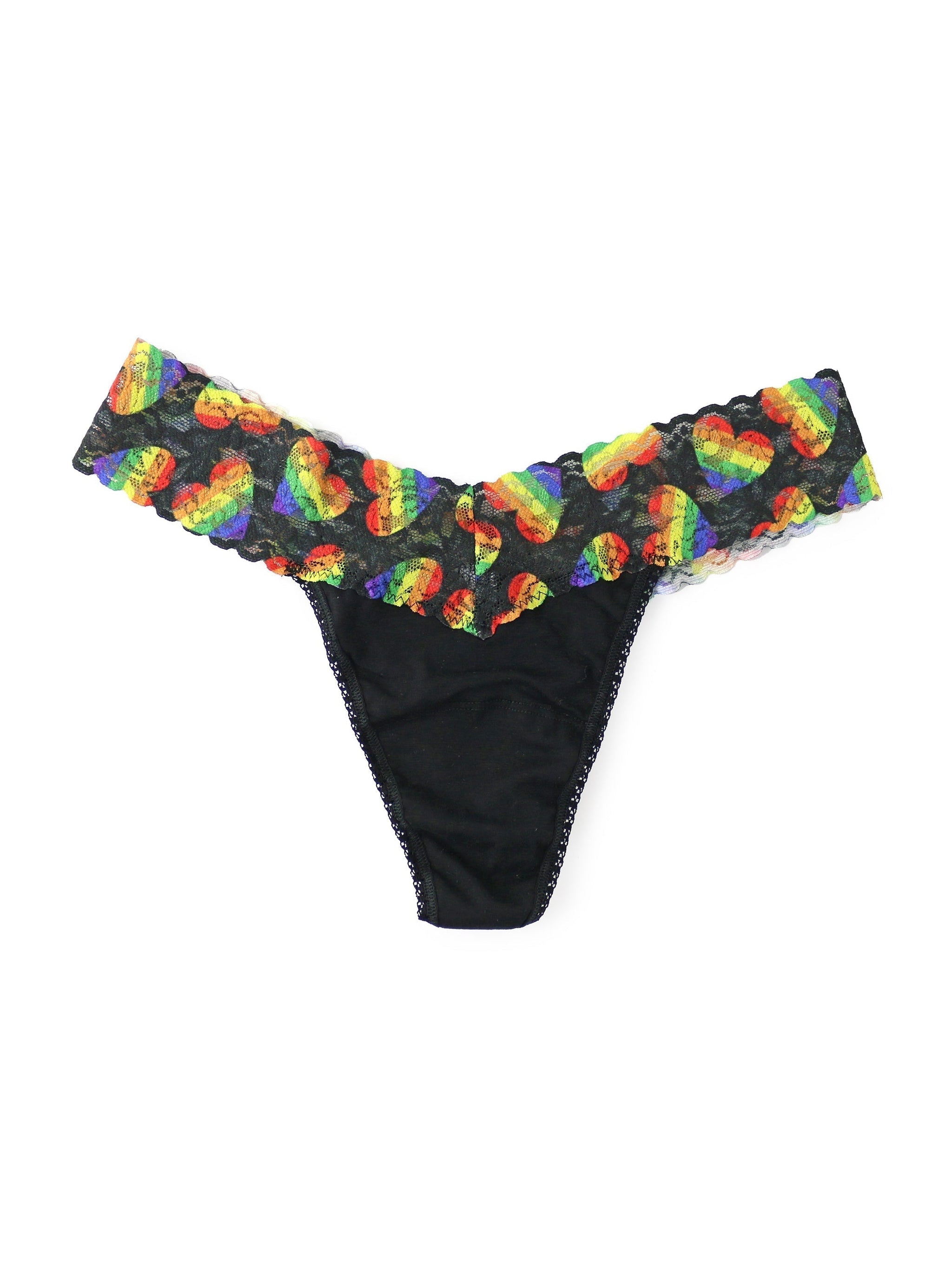 Supima® Cotton Low Rise Thong with Contrast Trim Playful Pride Sale
