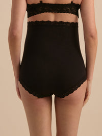 Supima® Cotton Maternity Over The Bump Boyshort Black Sale