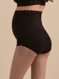 Supima® Cotton Maternity Over The Bump Boyshort Black Sale