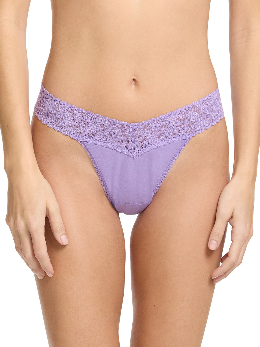 Supima® Cotton Original Rise Thong Grape Juice Purple Sale