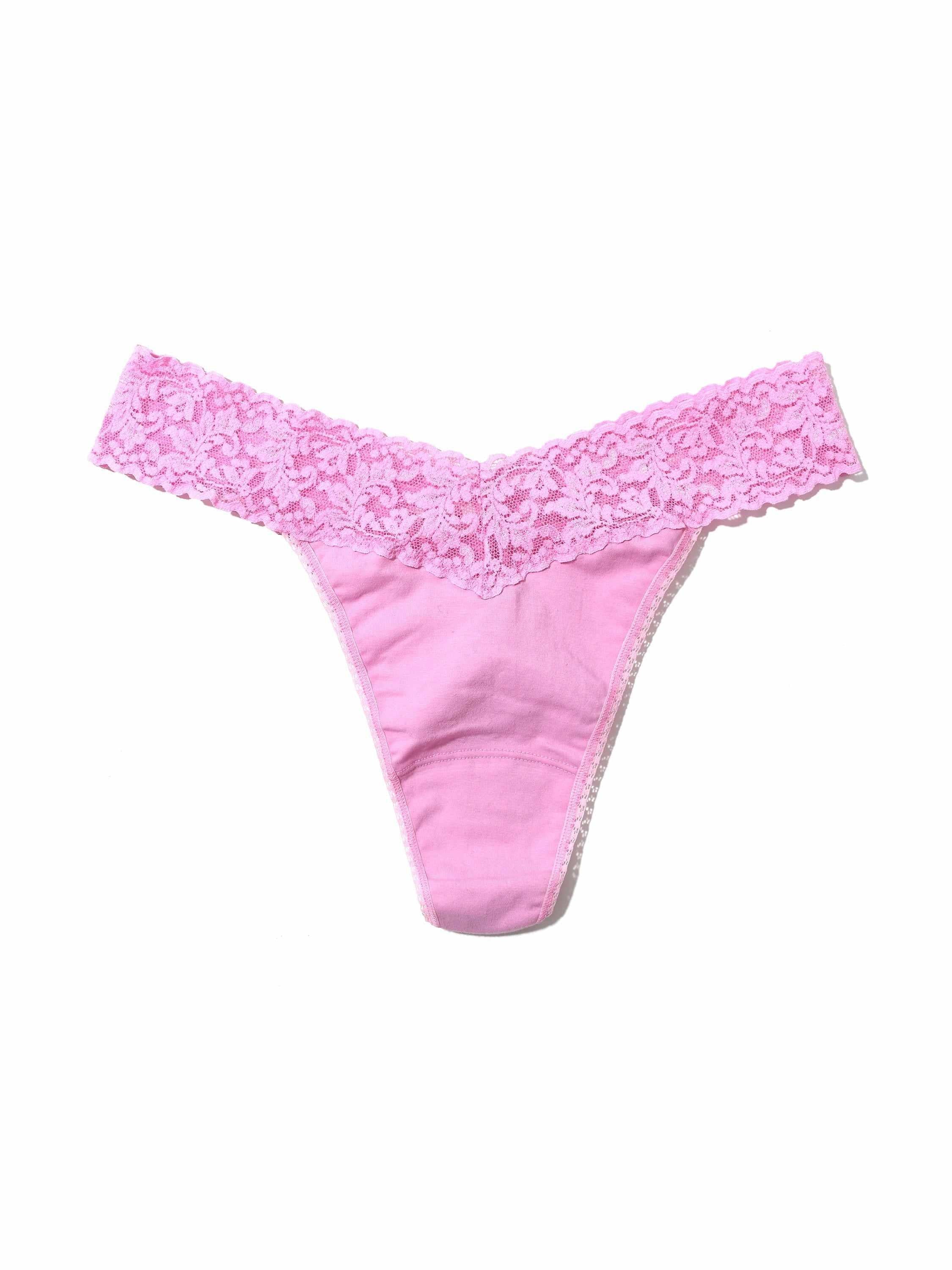 Supima® Cotton Original Rise Thong Lotus Flower Pink Sale
