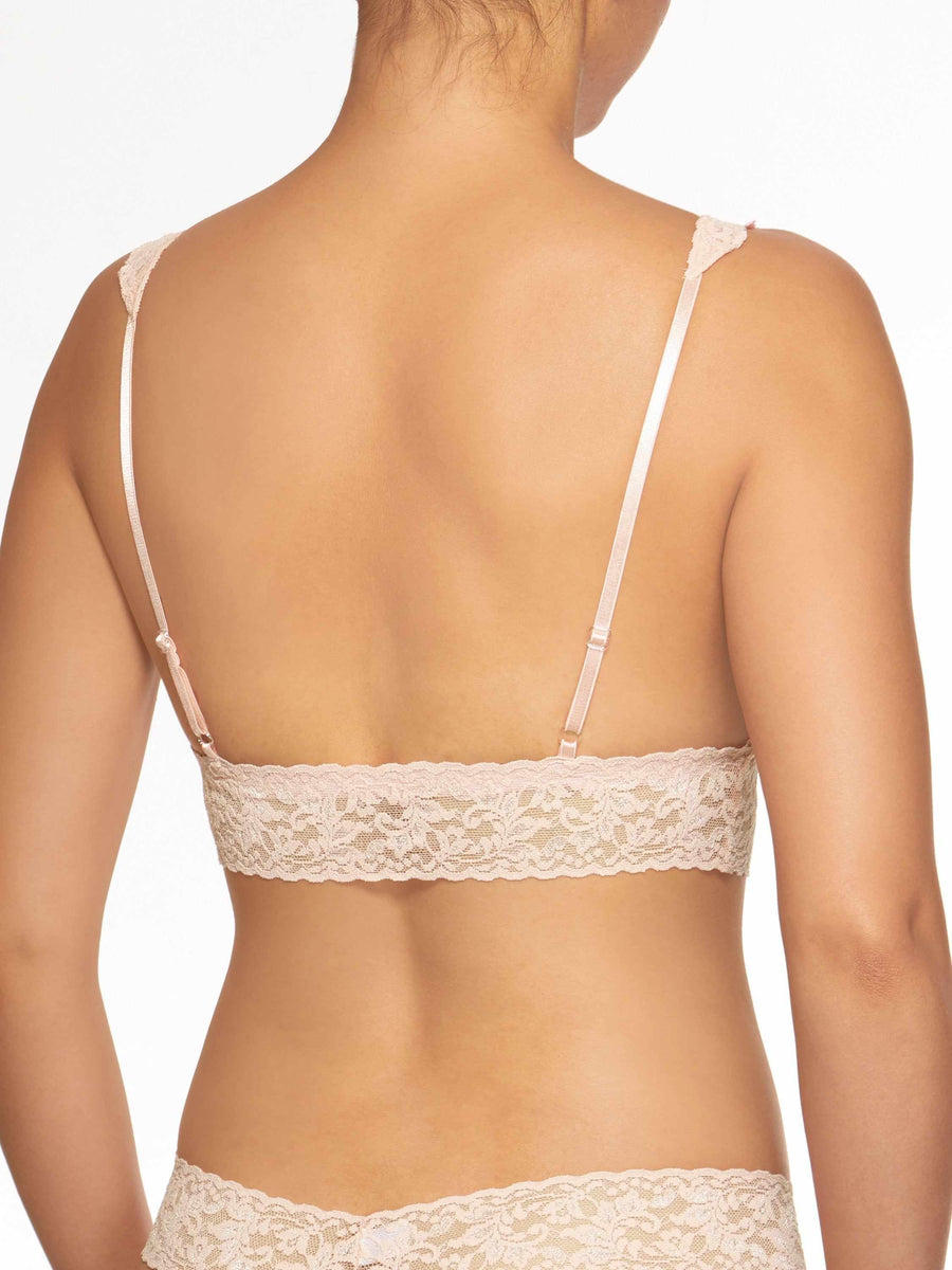 Chai Supima® Cotton Padded Bralette - Back View, Lace Underband & Adjustable Straps | Hanky Panky