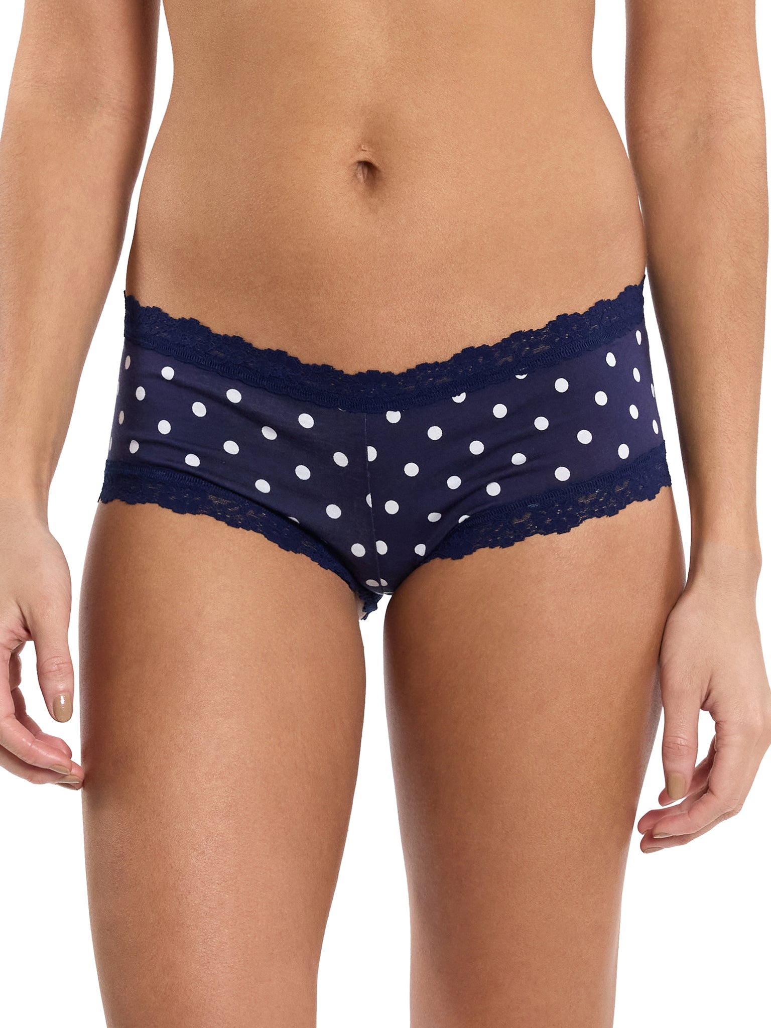 Supima® Cotton Printed Boyshort Full Circle Blue Sale