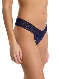 Supima® Cotton Printed Low Rise Thong Full Circle Blue Sale