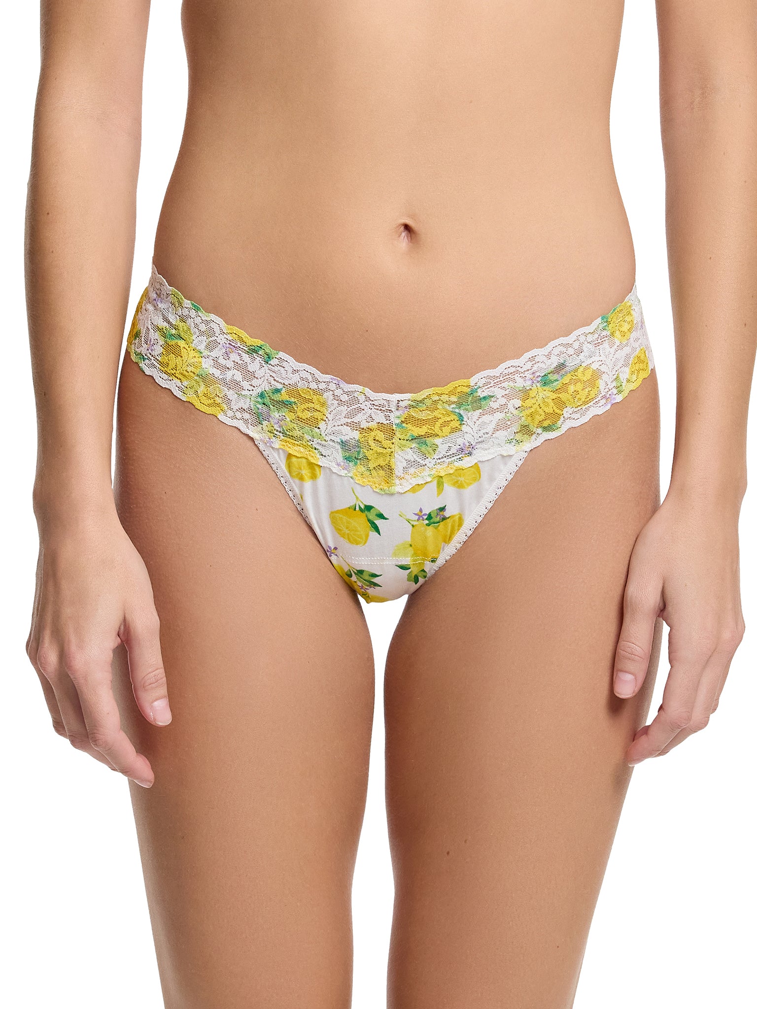 Supima® Cotton Printed Low Rise Thong Make Lemonade Sale