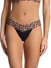 Supima® Cotton Printed Low Rise Thong Walk On The Wild Side Black Friday Sale