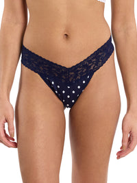 Supima® Cotton Printed Original Rise Thong Full Circle Blue Sale
