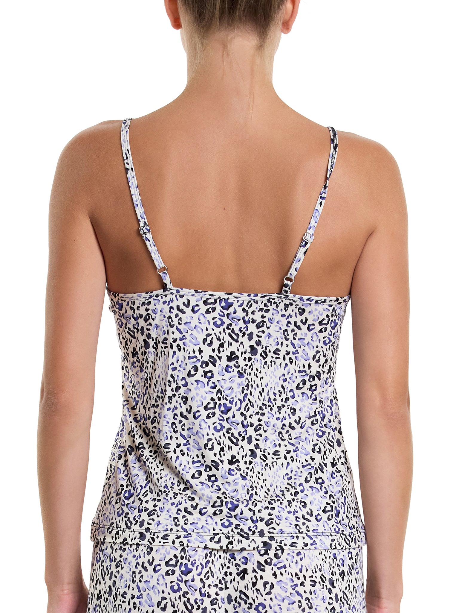 Spotted Leopard Print Modal Cami Adjustable Straps - Back View On Model | Hanky Panky