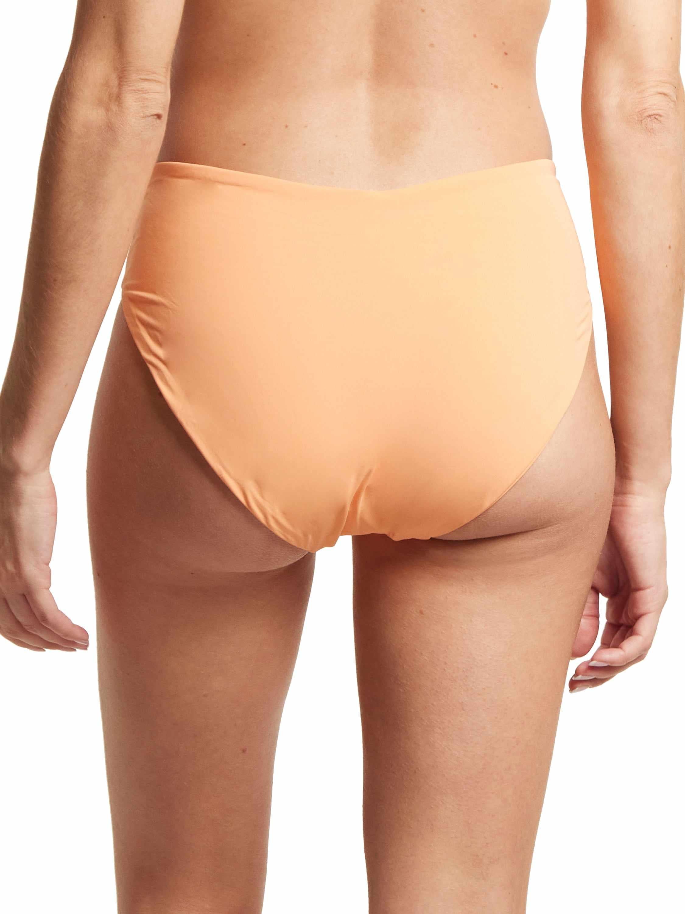 Florence Orange V-Kini Swimsuit Bottom On Model Back View - Full Coverage Bikini Bottom | Hanky Panky