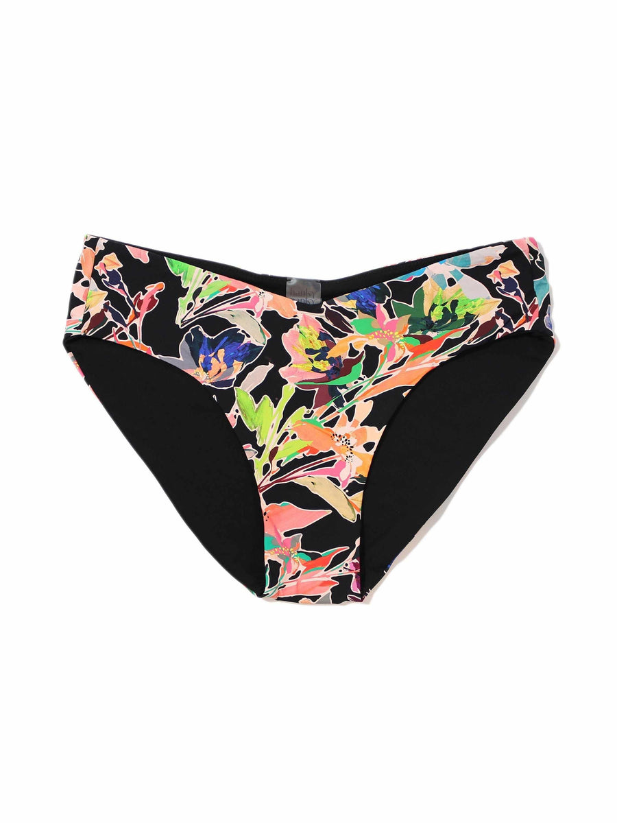 Unapologetic Floral Print V-Kini Swimsuit Bottom - Flat Lay Front View | Hanky Panky