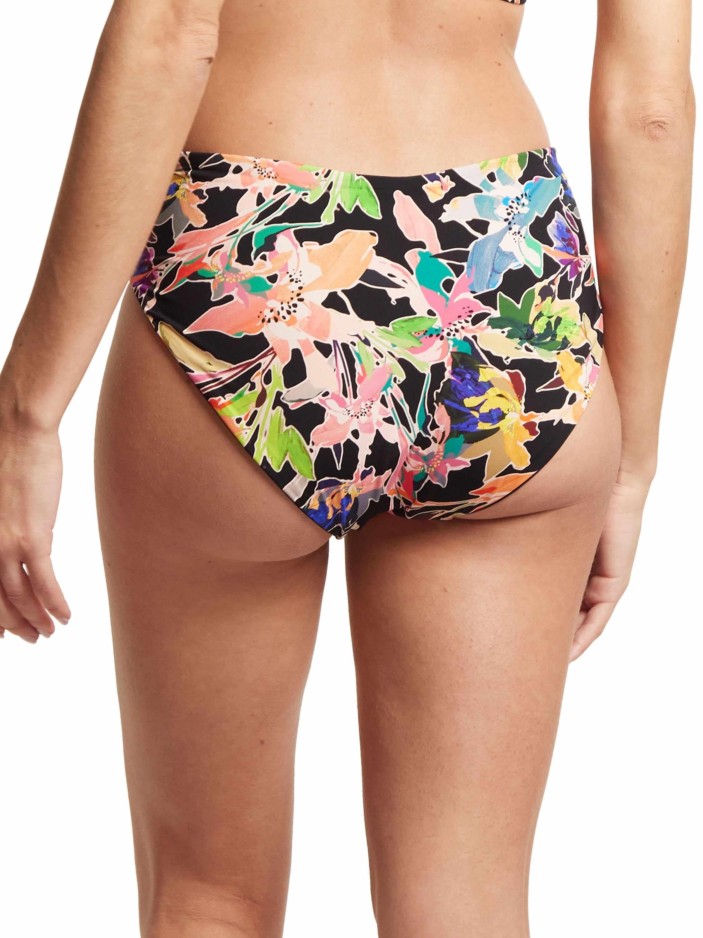 Unapologetic Floral Print V-Kini Swimsuit Bottom - Back View Full Coverage | Hanky Panky