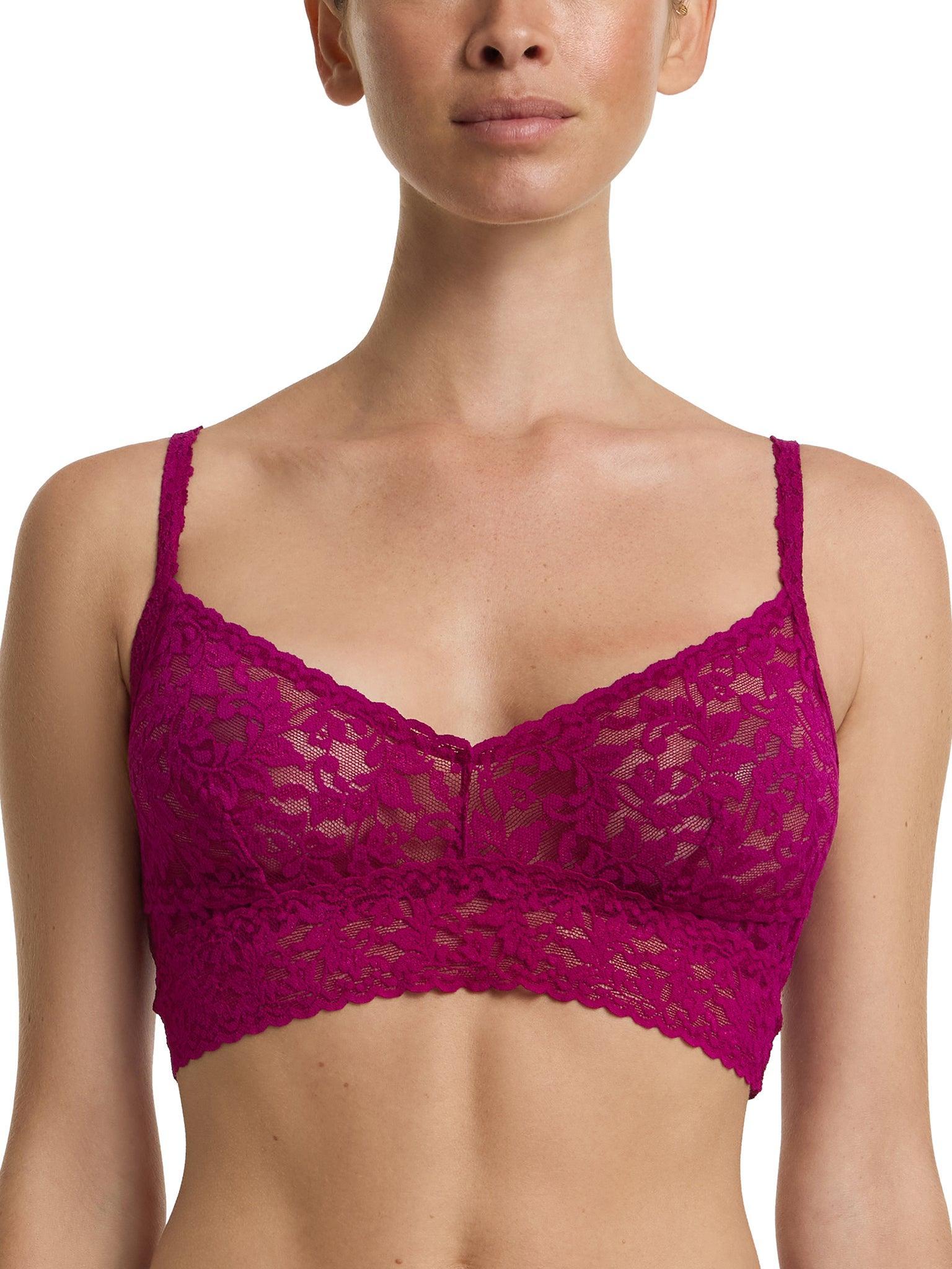 V-Neck Retro Lace Bralette From The Vine Red