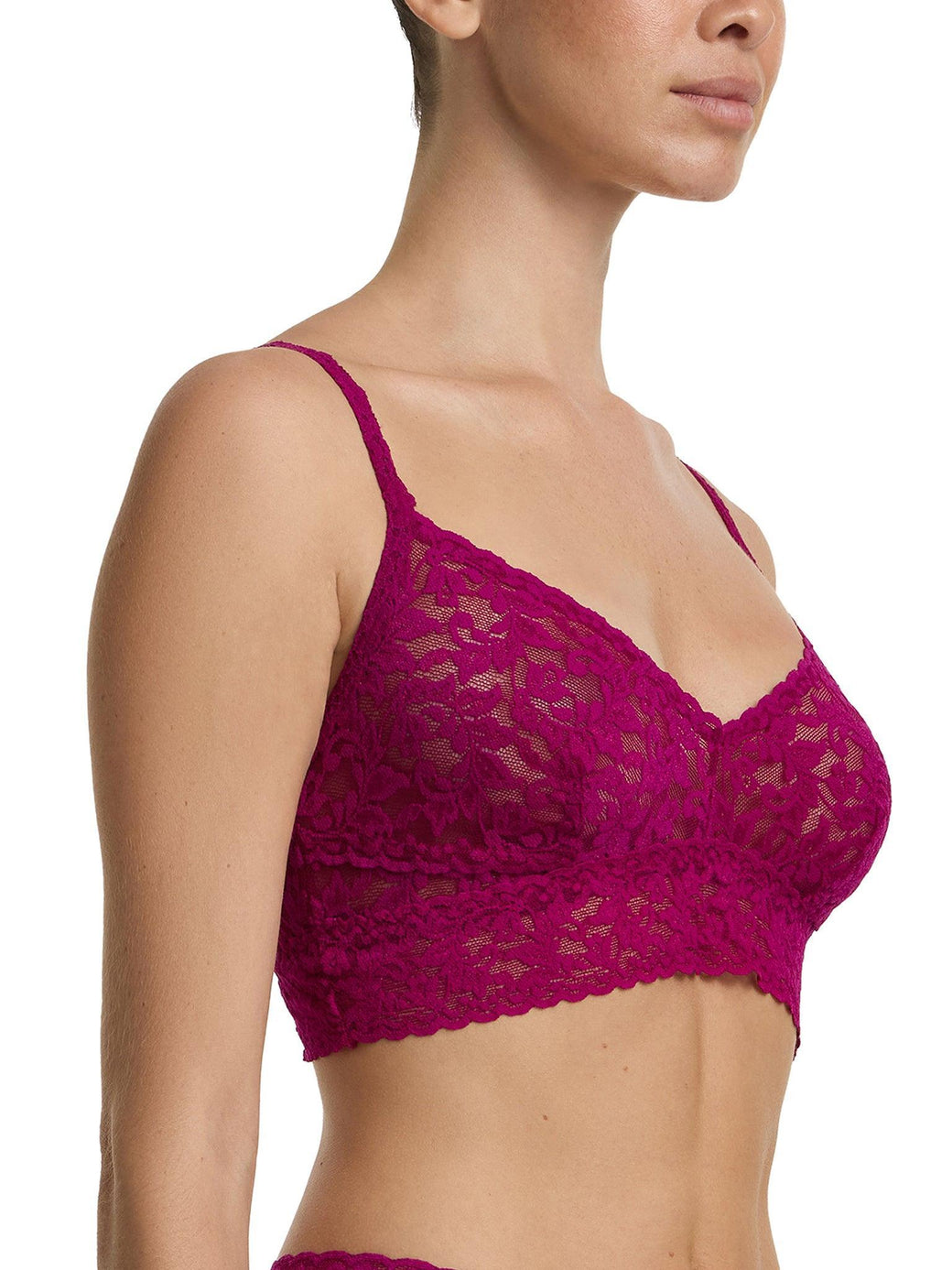 V-Neck Retro Lace Bralette From The Vine Red