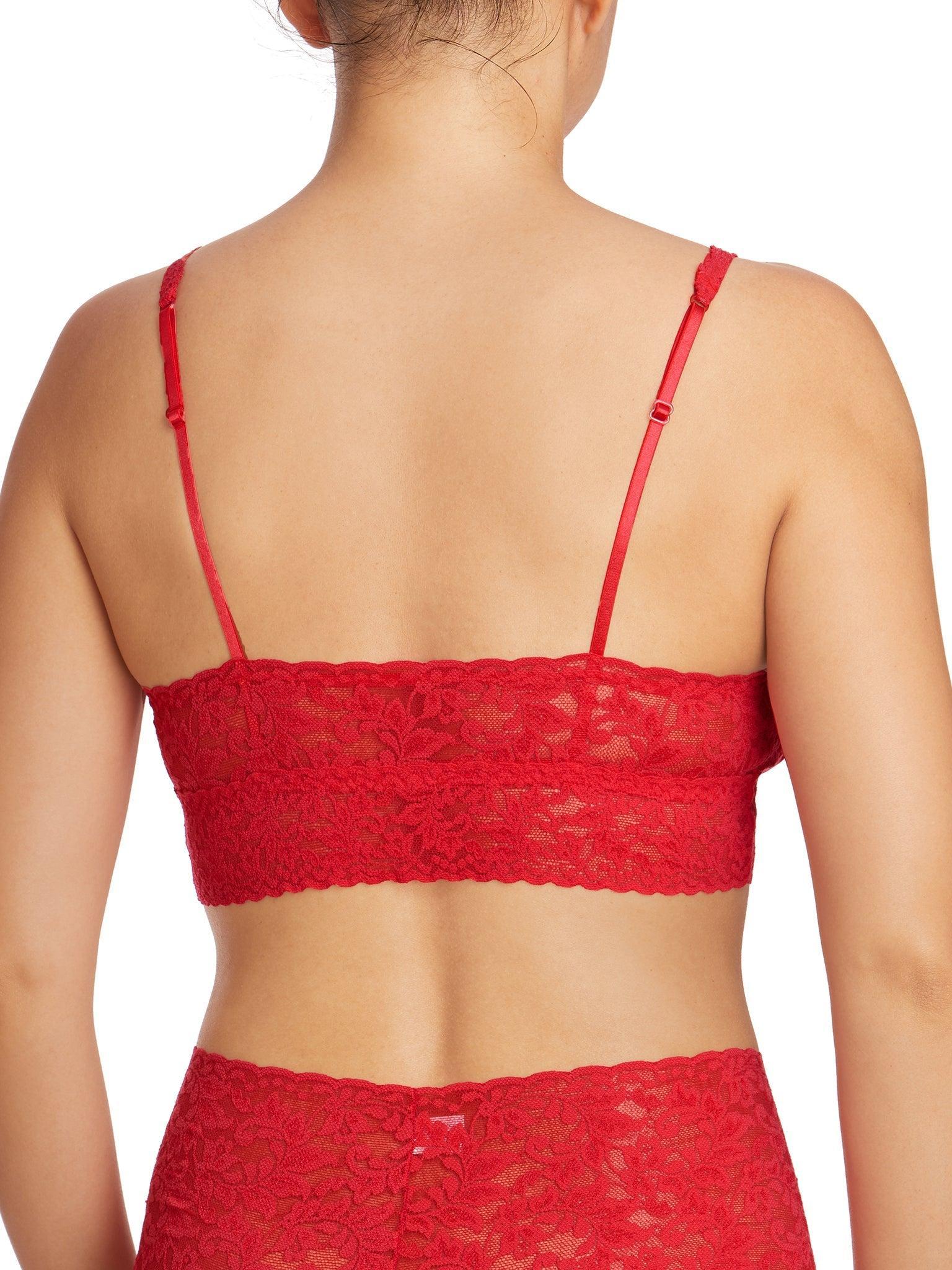 red lace bralette crop top