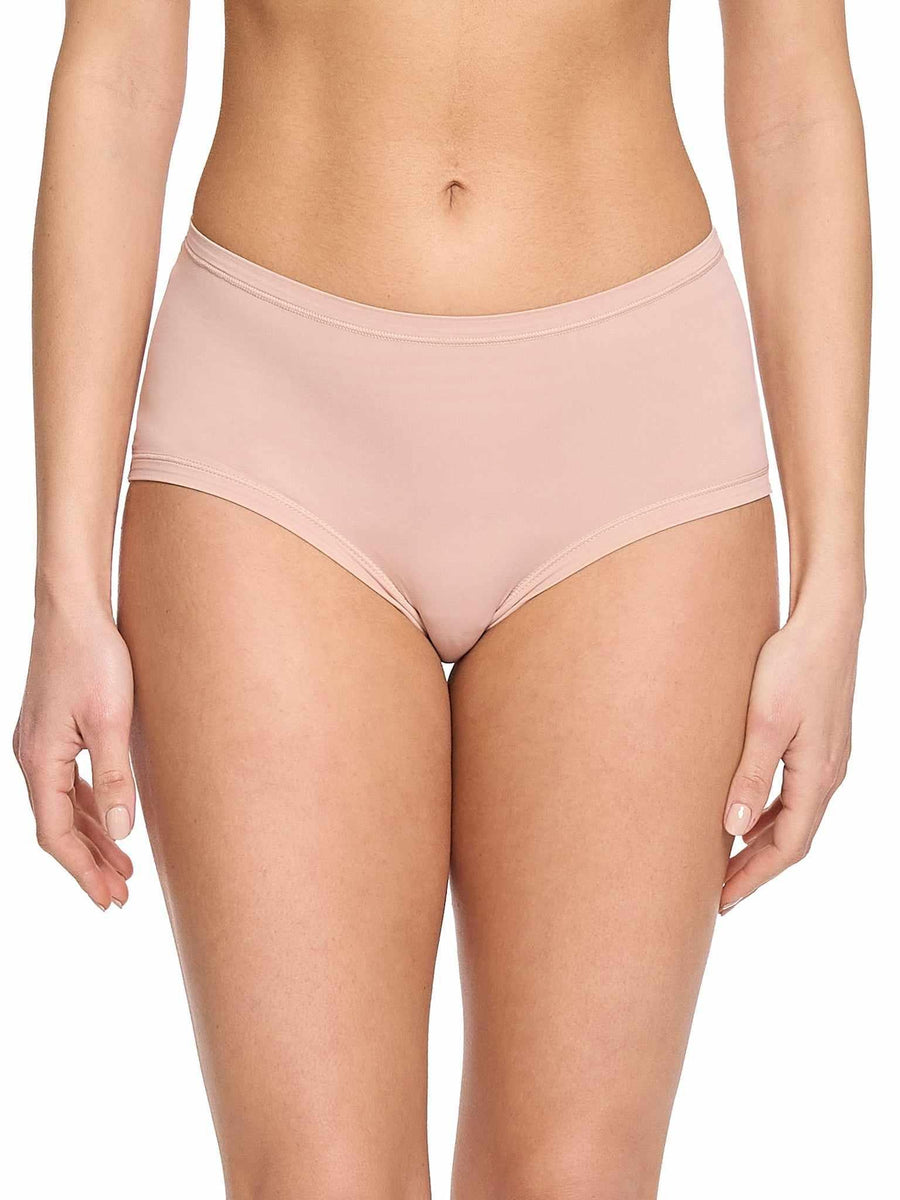 Almond Milk Neutral YourFit™ Boyshort - Front View On Model | Hanky Panky