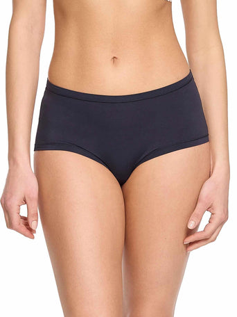 Black Hanky Panky YourFit™ Boyshort - Front On-Model View | One Size Full Coverage Boy Short