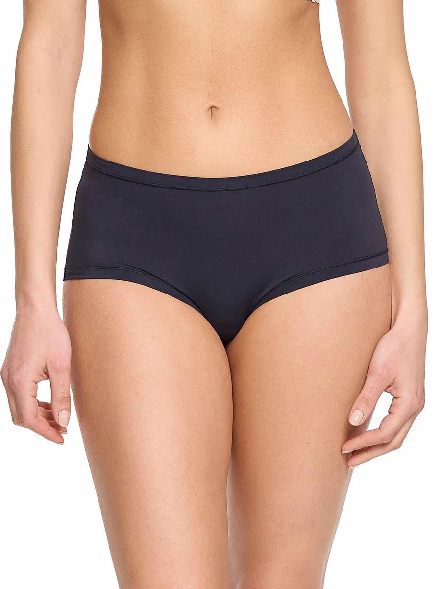 Black Hanky Panky YourFit™ Boyshort - Front On-Model View | One Size Full Coverage Boy Short