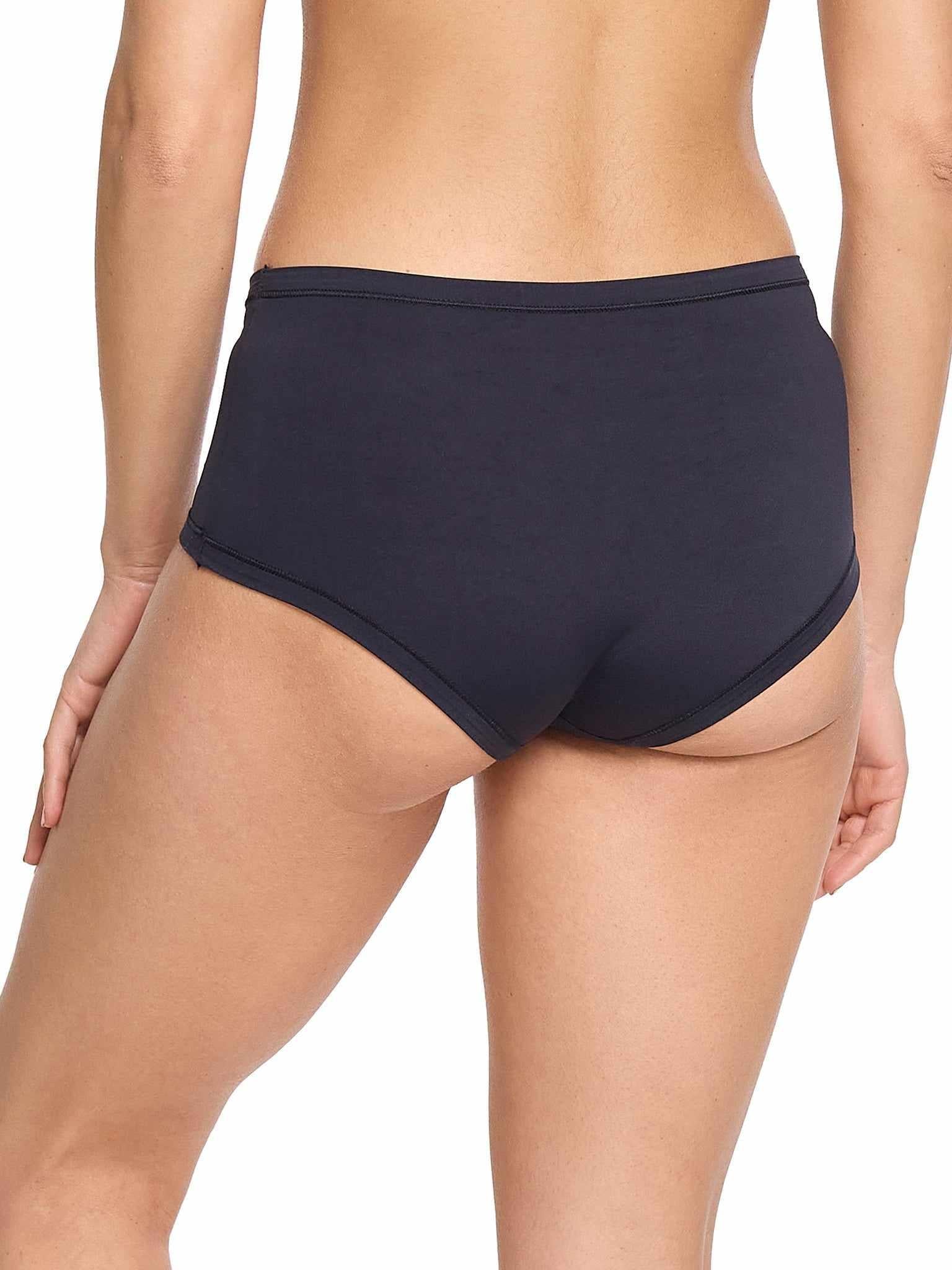 Black Hanky Panky YourFit™ Boyshort - Back On-Model View | Seamless Full Coverage Boyshorts