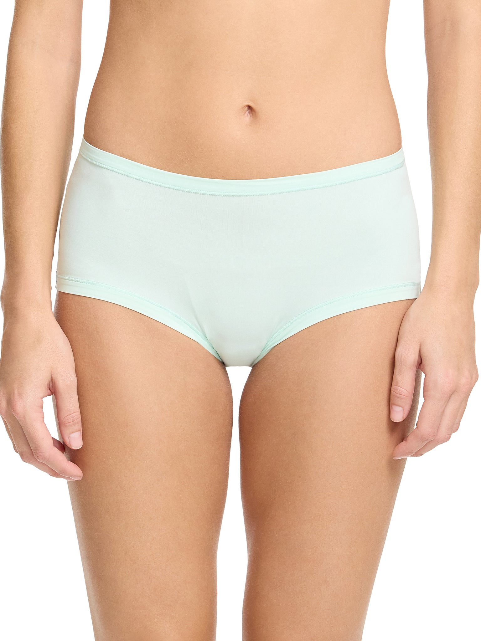 Crystal Clear Blue YourFit™ Boyshort - Front View On Model | Hanky Panky